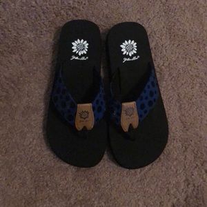 Yellow Box flip flops